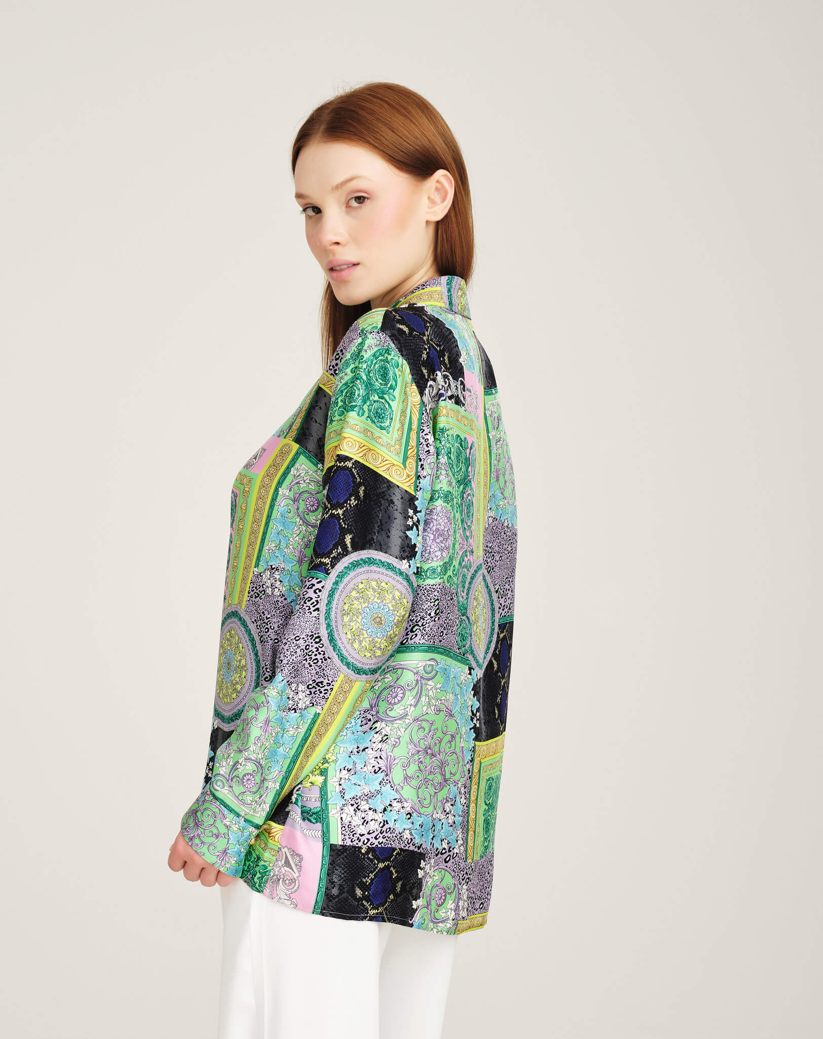 Versace - Baracco Masaic Print Silk Shirt IT42